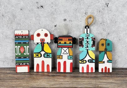 Collection of Hopi Indian Flat Kachina Dolls