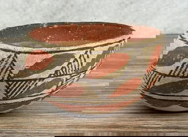 Antique Isleta Pueblo Pottery Bowl