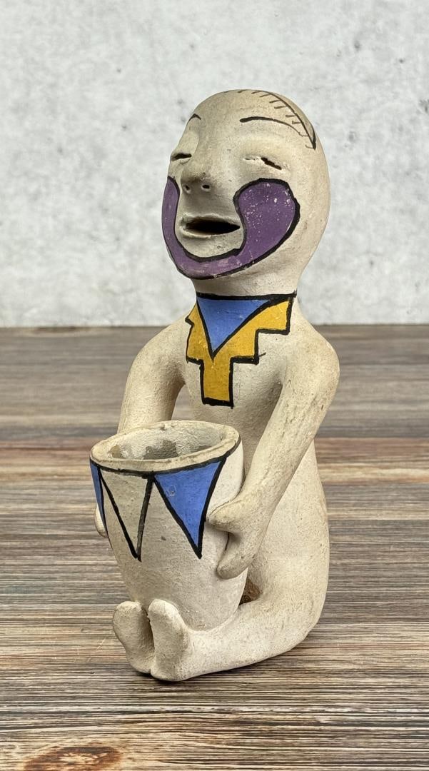 Tesuque Pueblo Pottery Rain God (1 of 4)