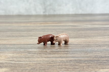 Zuni Carved Stone Pigs