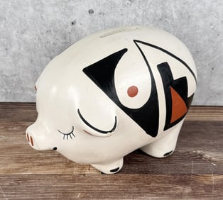 Acoma Pueblo Pig Piggy Bank