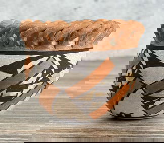 Acoma Pueblo Pottery Braided Rim Bowl