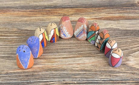 Collection of Jemez Pueblo Salt and Pepper Shakers