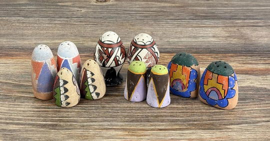Collection of Jemez Pueblo Salt and Pepper Shakers