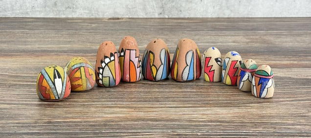 Collection of Jemez Pueblo Salt and Pepper Shakers