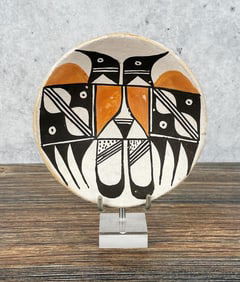 Acoma Pueblo Pottery Bird Dish Bowl