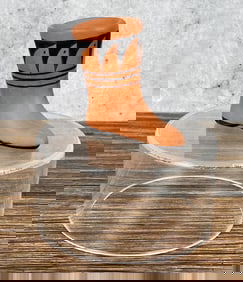 Santo Domingo Pueblo Pottery Boot Shoe