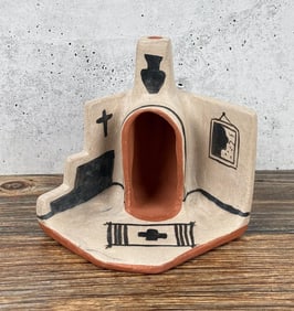 Mary Tenorio Santo Domingo Pueblo Fireplace