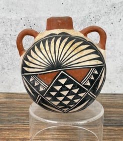 Acoma Pueblo Pottery Canteen