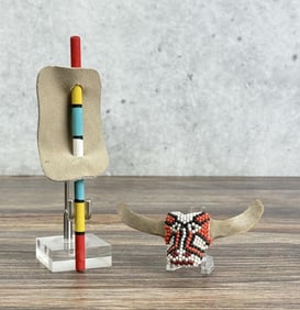 Native American Indian Beaded Bolo Tie