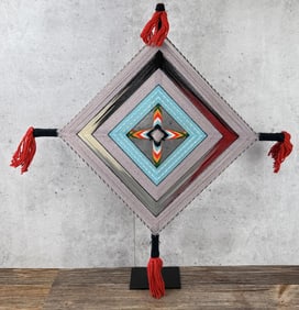 New Mexico Pueblo Folk Art Ojo De Dios Mandala