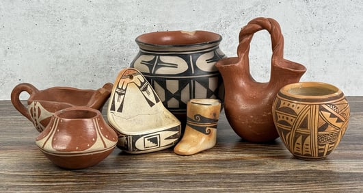Collection of Pueblo Indian Pots