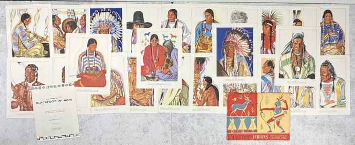 Winold Reiss Blackfoot Indians of Glacier Park