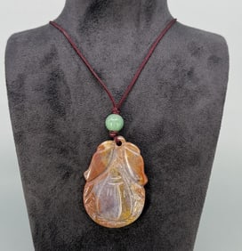 Chinese Jade Pear Necklace