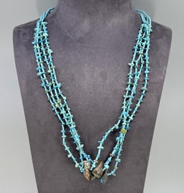 Santo Domingo Heishi Pueblo Turquoise Necklace