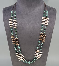 Zuni Heishi Bird Fetish Necklace