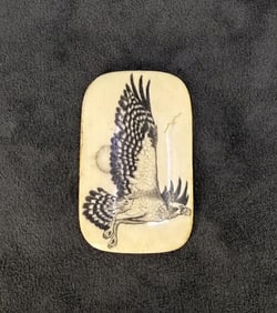 Alaskan Inuit Eskimo Scrimshaw Panel