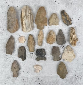 Ancient Native American Indian Arrowheads Tools