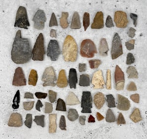 Ancient Native American Indian Arrowheads Tools