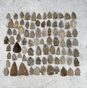 Ancient Native American Indian Arrowheads Tools