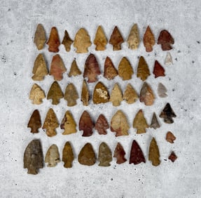 Ancient Native American Indian Arrowheads Tools
