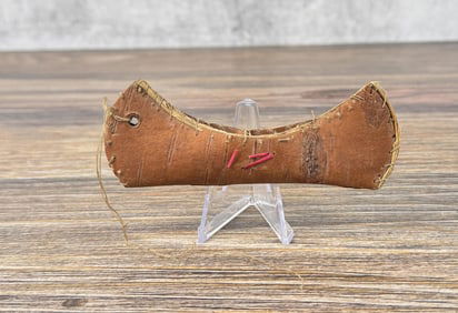 Ojibwe Indian Birch Bark Canoe