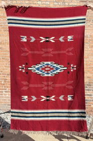 Large 1940s Fred Harvey Era Chimayo Blanket