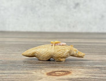 Delvin Leekya Zuni Carved Badger Fetish