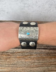 Navajo Sterling Turquoise Ketoh Bow Guard