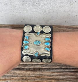 Navajo Sterling Turquoise Ketoh Bow Guard
