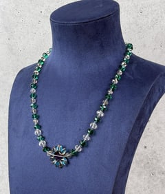 Faceted Glass Bead Necklace