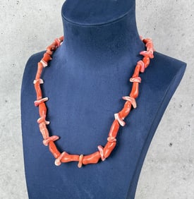 Southwest Chunky Red Coral Necklace