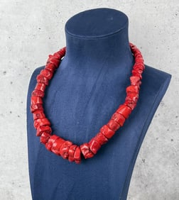 Southwest Chunky Red Coral Necklace