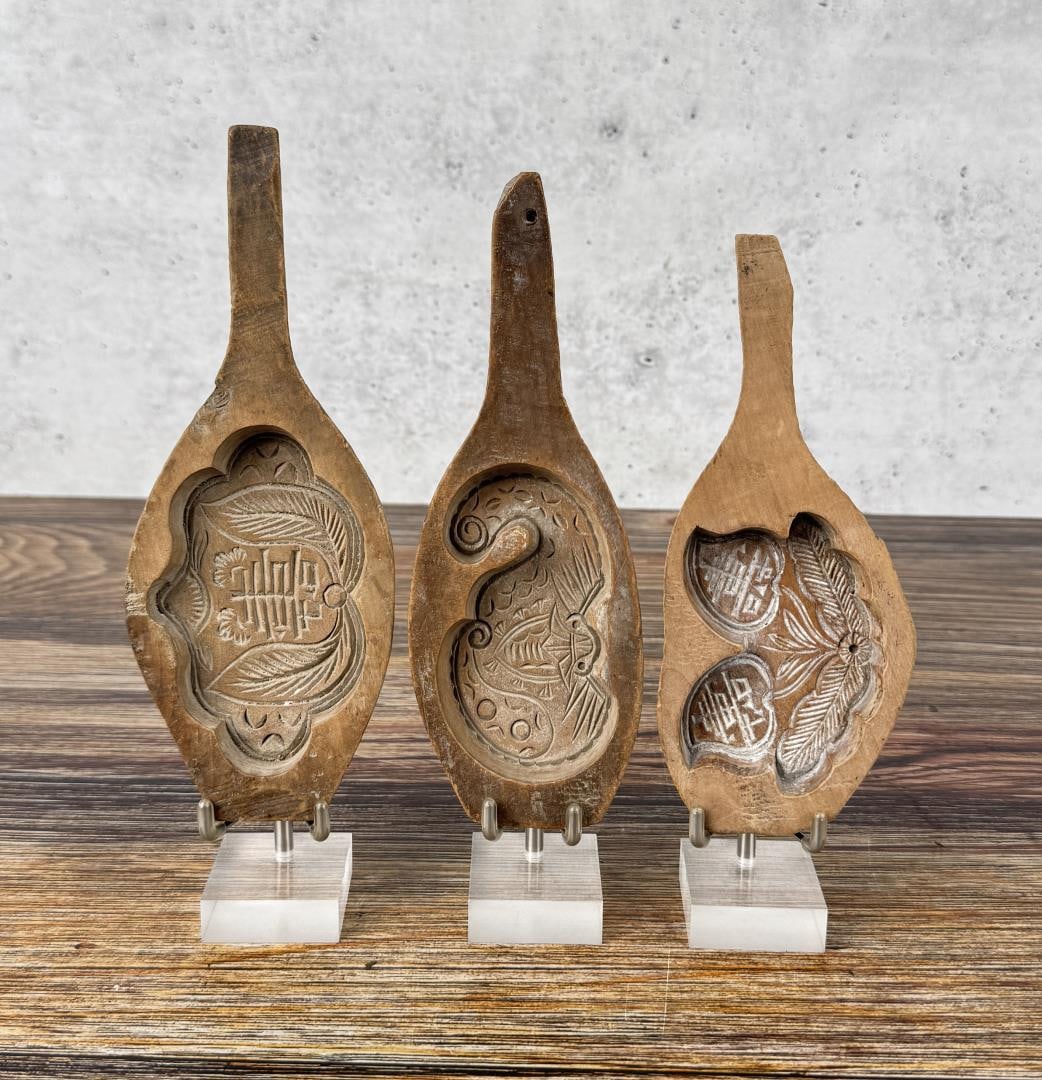Japanese Kashigata Rice Cake Molds: Largest is 8" long.