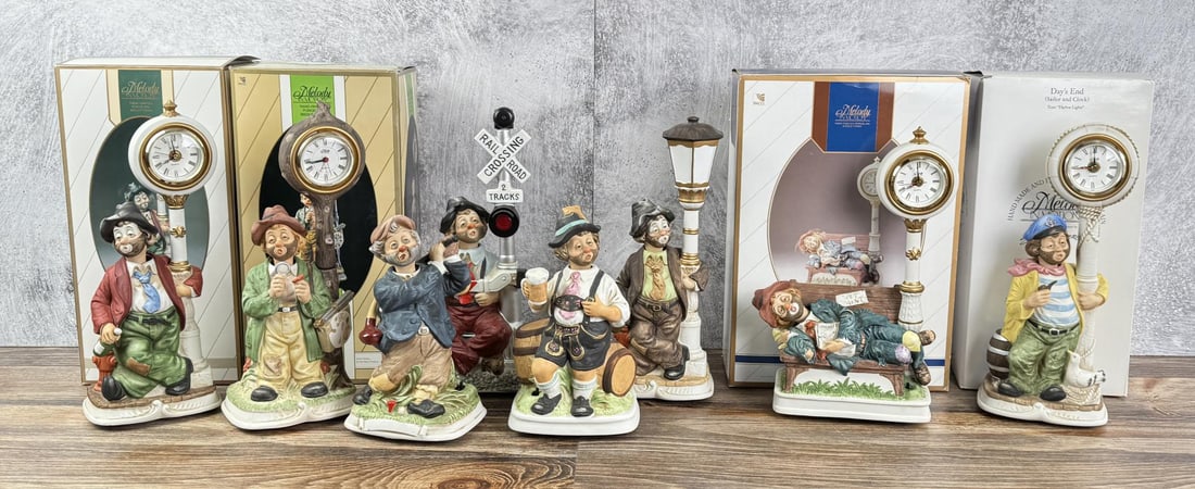 Melody in Motion Porcelain Clown Clocks (1 of 17)