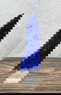 1580 Carats of Lapis Lazuli Stone Carving Media: 316 grams or 1580 Carats. 6" by 2 1/8" by 5/8".