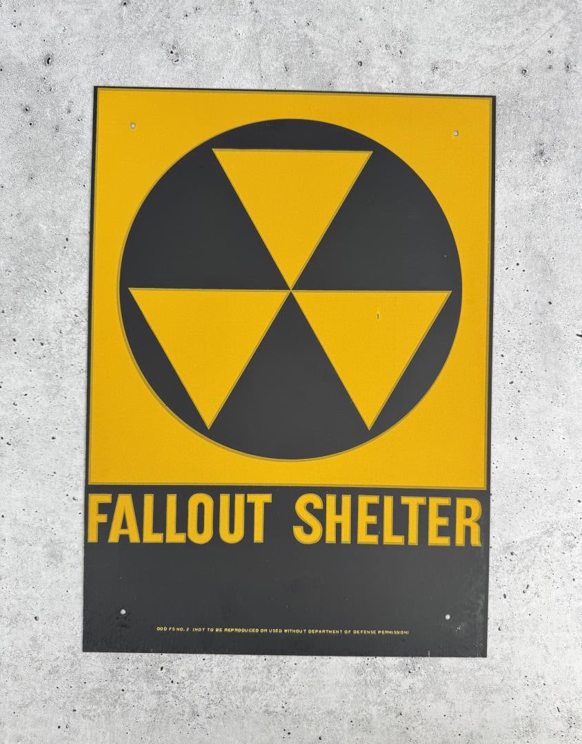 US Department of Defense Fallout Shelter Sign (1 of 3)