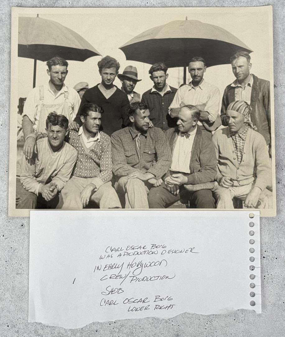 Carl Oscar Borg Artist Hollywood Crew Photo: 8" by 10"