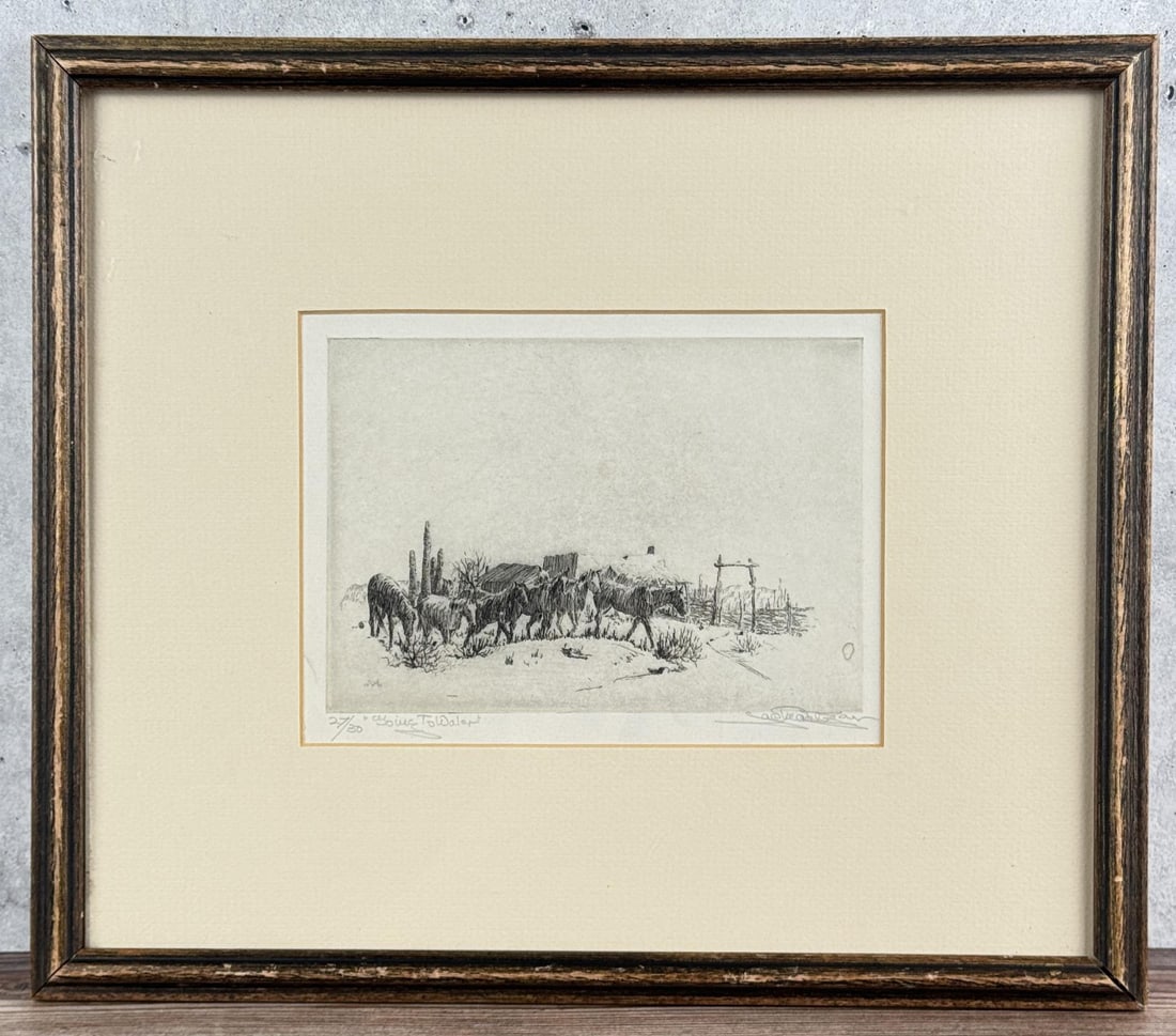 Jack Van Ryder Going to Water Etching (1 of 6)