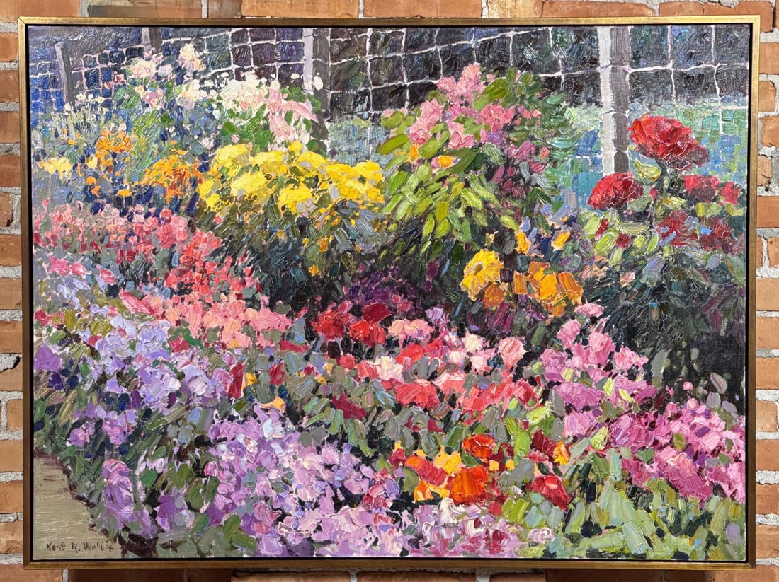 Kent Wallis Flower Garden Oil Painting (1 of 7)