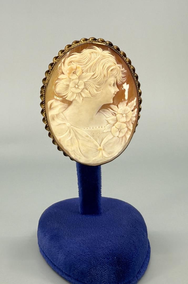 Victorian Shell Cameo Brooch (1 of 3)