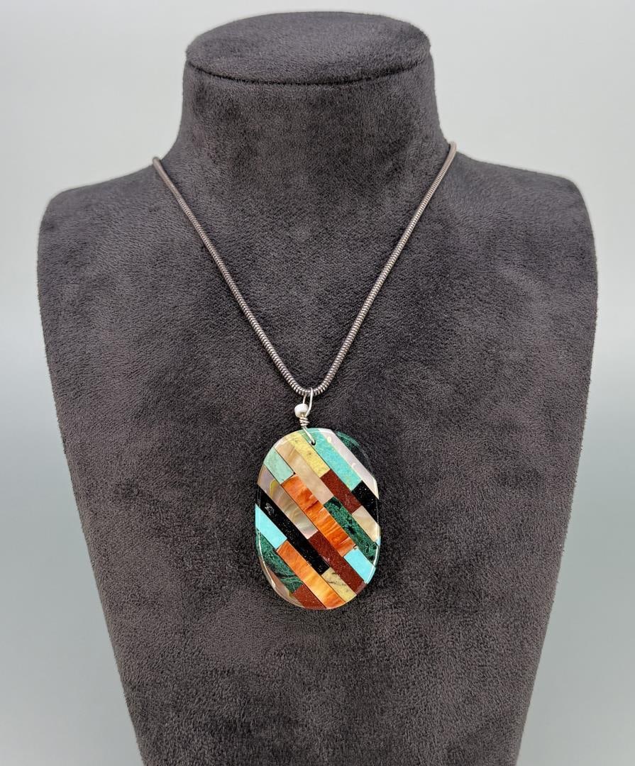 Santo Domingo Pueblo Inlaid Necklace (1 of 3)
