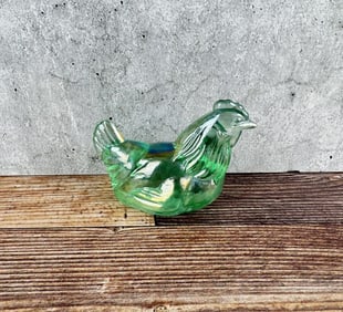 Fenton Glass Iridescent Rooster Paperweight