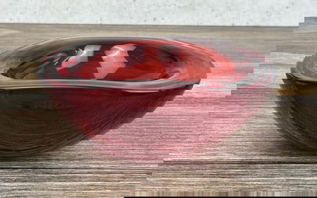 Murano Art Glass Ruby Red Bowl
