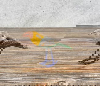 South American Folk Art Bird Carving