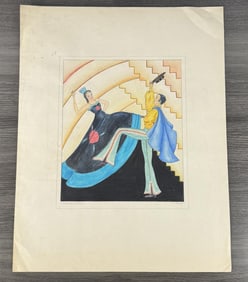 Anita Johnson Spanish Dancers Watercolor Painting