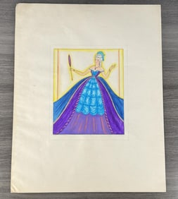 Anita Johnson La Pompadour Watercolor Painting
