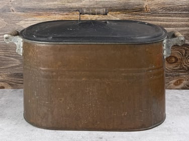 Antique Copper Boiler with Lid
