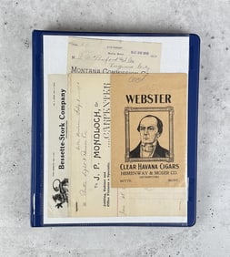 Binder of Antique Historic Montana Paper Ephemera