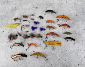 Collection of Fishing Lures and Flies